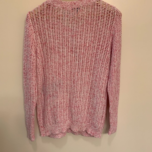 Talbots marled pink open-weave sweater - Picture 3 of 3